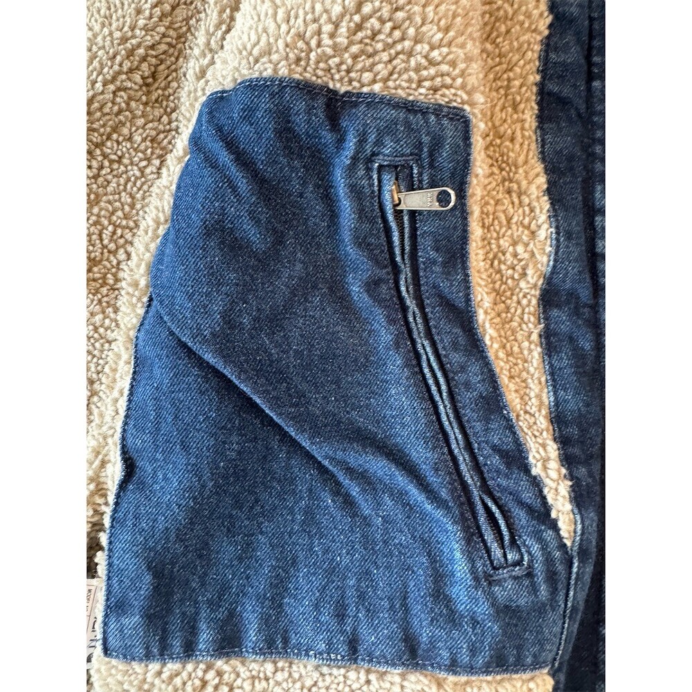CUTE Carhartt Men's Relaxed Fit Sherpa-Lined Denim Jacket Blue Full Zip Size S - Picture 7 of 15
